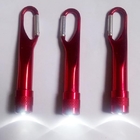 Metallo LED rosso / logo stampato in plastica led torcia portachiavi per i regali promozionali